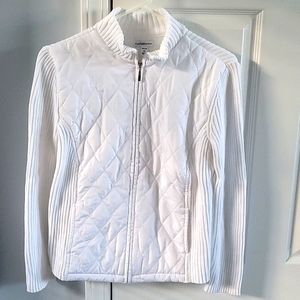Croft&Barrow White Zipup PS Sweater/Jacket